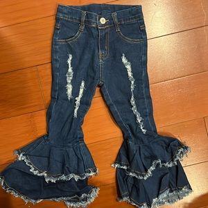 Size 3T distressed flare jeans